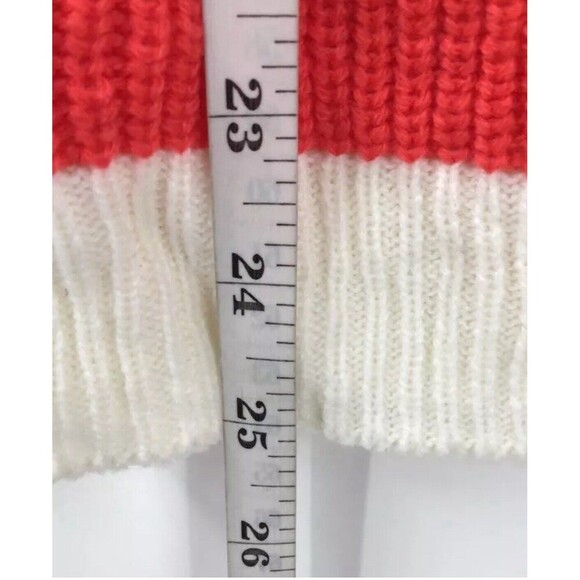 NWT Apt. 9 Women's Red White Colorblock Stripe Pullover Sweater - Size L - Picture 5 of 5